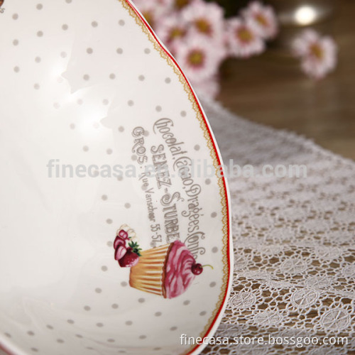 9 Inches Elegant Fine New Bone China Salad Bowl